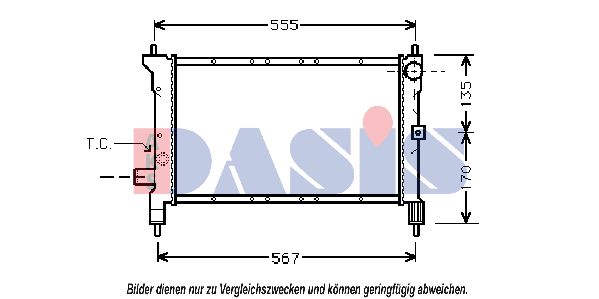 AKS DASIS radiatorius, variklio aušinimas 020280N